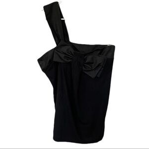 The Limited Black One Shoulder Pullover  Blouse Medium